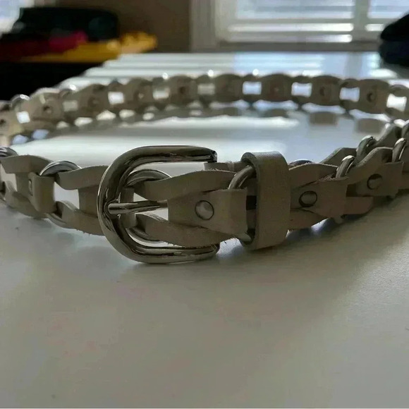 Isabel Marant Bali 100% Calf Leather Ivory Braided Women's Statement Belt Medium - Picture 4 of 11